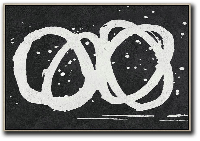 Contemporary Artwork,Oversized Horizontal Minimal Art On Canvas - Canvas Painting Wall Decor